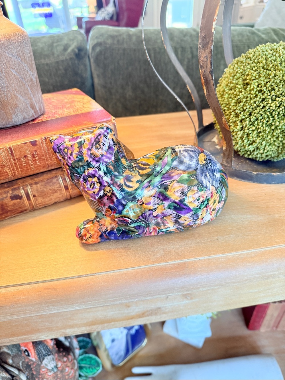 Vintage Joan Baker Patchwork Porcelain Cat - Picture 9 of 16